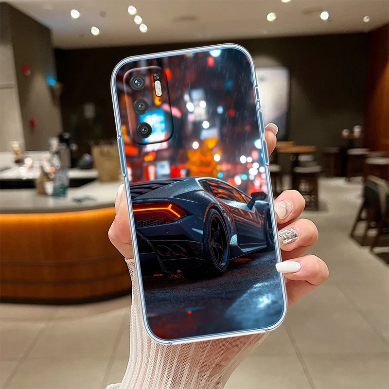 Transparent Phone Case with Wheel Sport Car Calipers Design