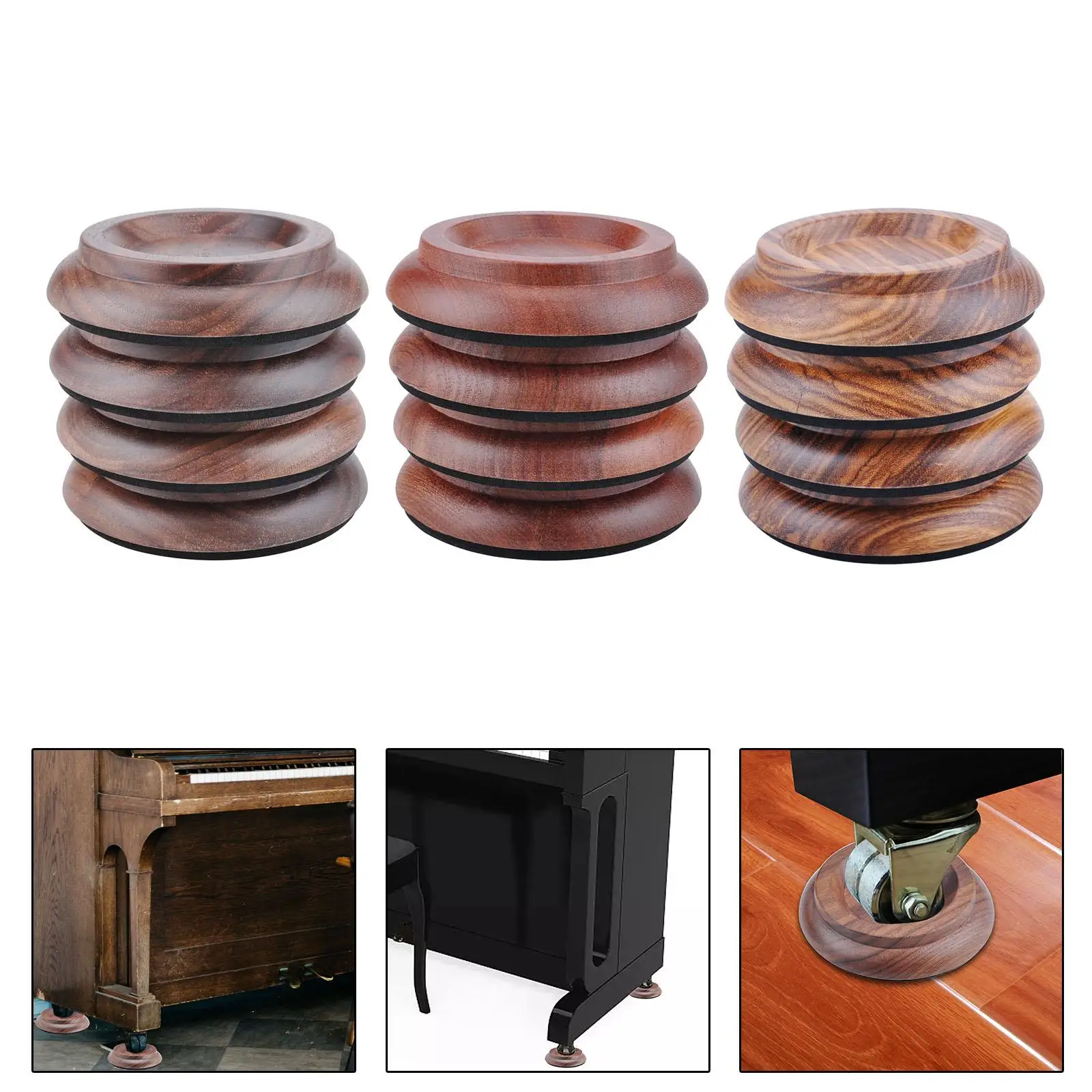 4 Pieces Non Slip Piano Caster Cups Grand Piano Caster Cups Protection Floor