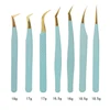 1pcs Stainless Steel Eyelash Extension Tweezers Eyebrow Clip High Precision Anti-Static False Lash Extension Tweezer Makeup Tool 6