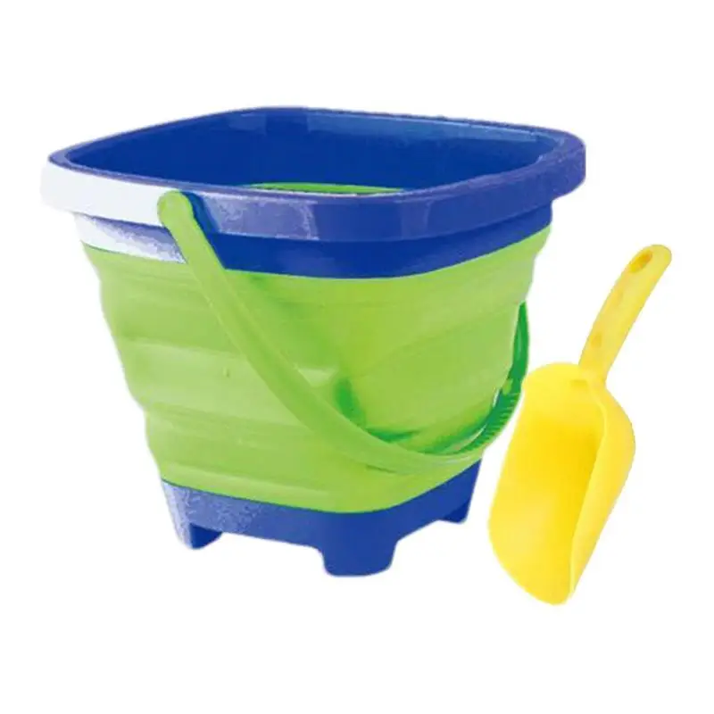 Foldable Beach Bucket With Sand Shovel Kids Bucket Sand Buckets For
