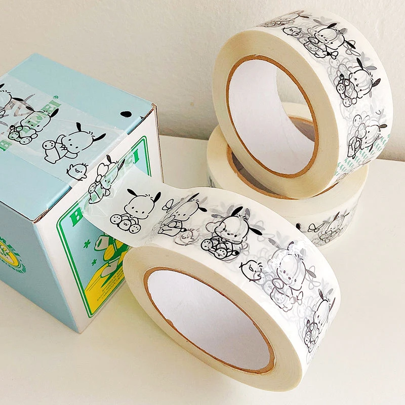 Cute Hello Kitty Tape 100M Kawaii Anime Sanrio Kuromi Cartoon Pochacco Cards Sealing Office Box Nastro Sigillante Decorazione Ragazze