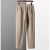 Autumn Winter 100% merino Wool Men's Wool Pants Thickened Knitted Long Pants Slim Fitting Solid Color Warm Flat Corner Pants 3