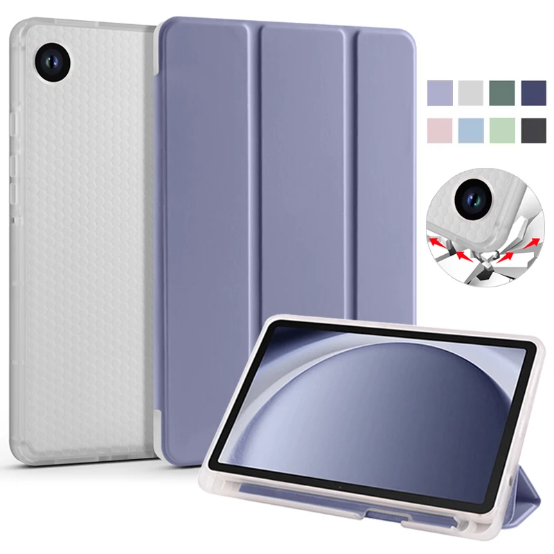 Per Samsung Galaxy Tab A9 Plus Custodia Con Portamatite Fold Pu Leather Soft Back Cover Antiurto Per Galaxy Tab A9 A9 Plus Case