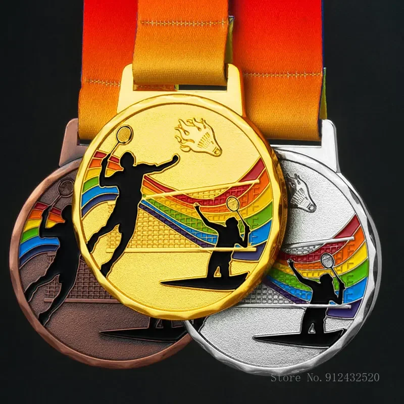 Customized Neck Hanging Medal Sports Basketball Table Tennis Badminton, Football, Rainbow Running Medal, Gold, Silver and Bronze