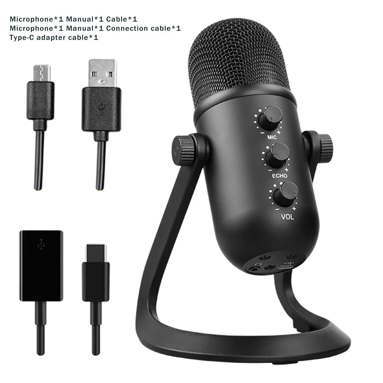 Cardioid Condenser Microphone Sound Wedding Speech Desk Mic Noise