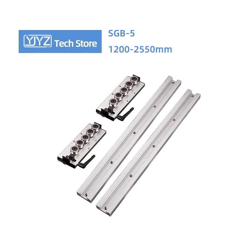 

2PCS Built-In Dual-Axis Rail Linear Guide SGR10/15/20/25/35/15N/20N Length 1200mm-2550mm+2PCS SGB-5 Wheel Locking Slider