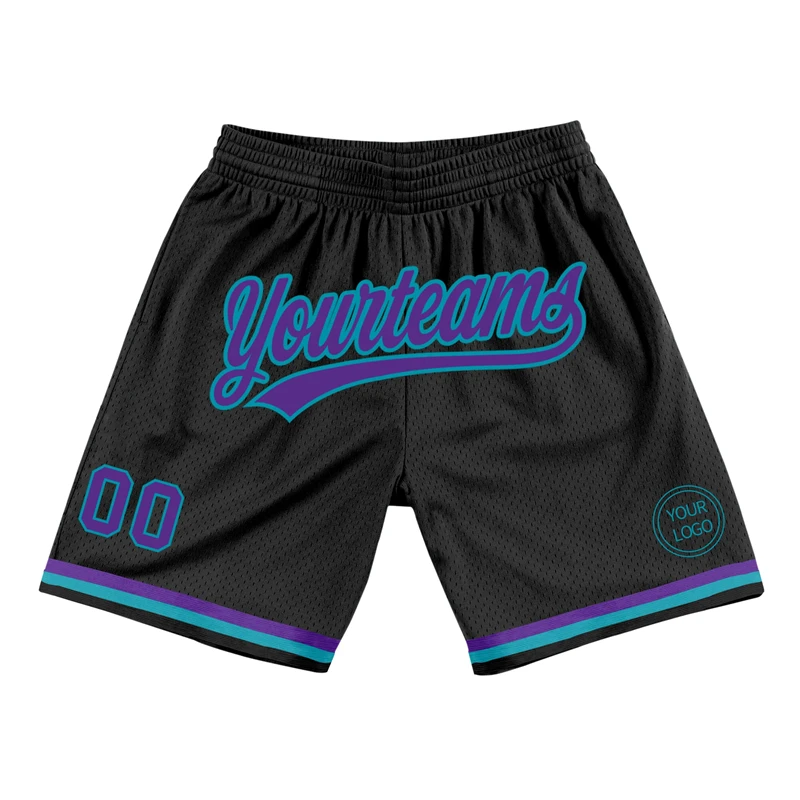 Custom Team Name Number Basketball Shorts For Men Summer Fashion 3D Printed Black Short Pants Loose Breathable Sports Shorts