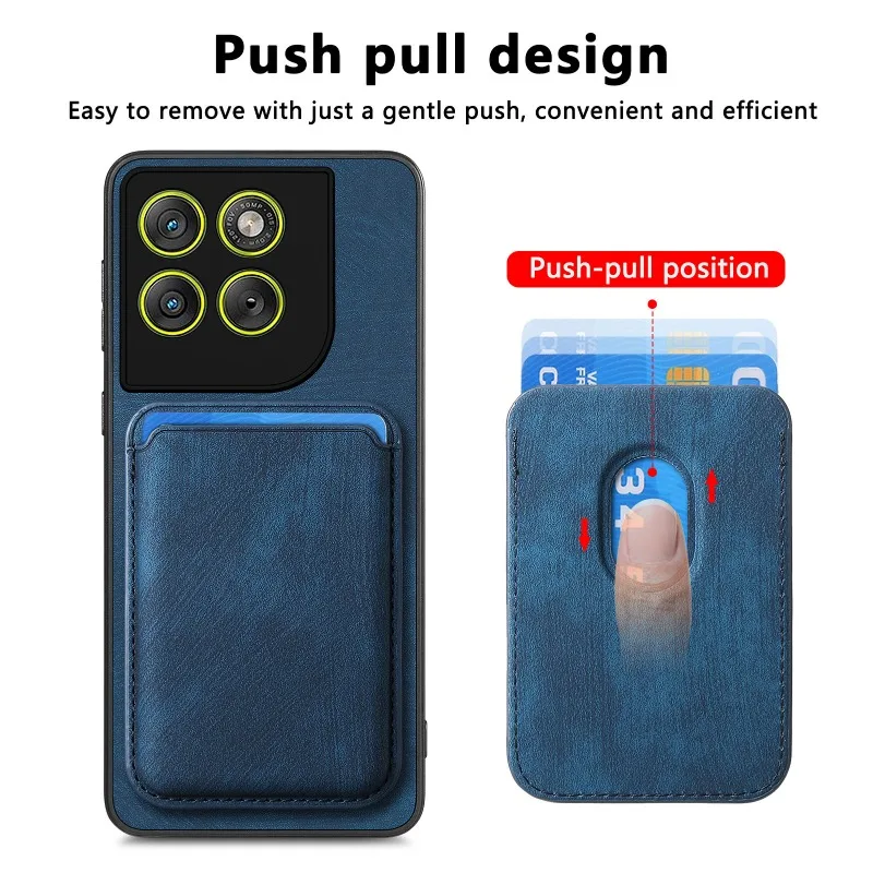 Magnetic Detachable 2-in-1 Card Pocket Wallet Leather Case with Magsafe