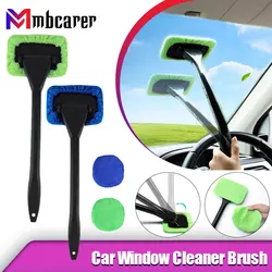 Car Window Cleaner Brush Kit Windshield Cleaning Wash Tool Inside Interior Auto Glass Wiper With Long Handle Car Accessories