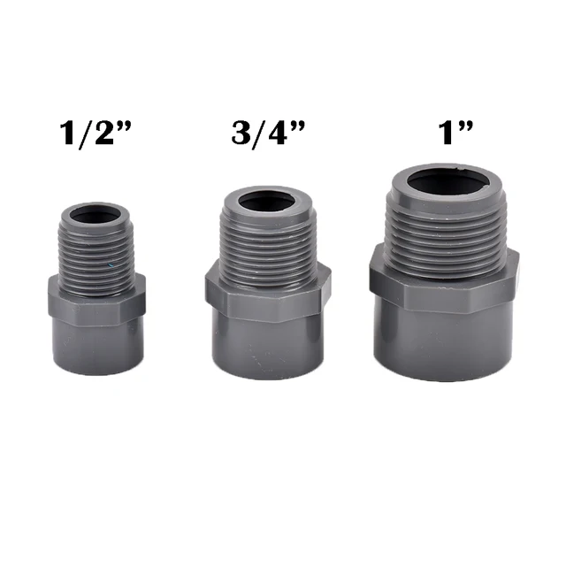 2Pcs Pvc 1/2 "3/4" 1 "Szál Csatlakozó 20/25/32 Mm Vízcső Adapter Kerti Öntözőcső Szerelvények - Image 2