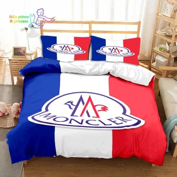 Fashionable M-moncler-s Printed Bedding Set Single Twin Full Queen King Size Bed Set Adult Kid Bedroom Bedding Gift