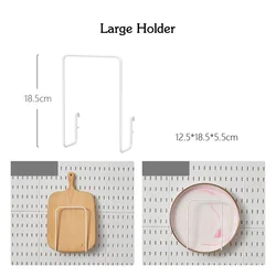 Versatile Pegboard Accessory Set for Wall Organization and Storage (Large Holder)