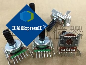 

5 шт./лот SEL 161 горизонтальный двойной потенциометр A50K ручка 10 мм 15 мм Длинный цветок