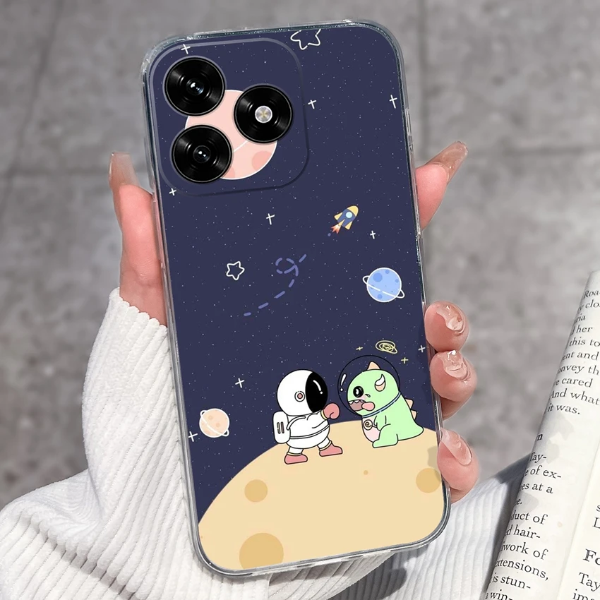Cute Pet Dog Pattern Transparent TPU Soft Silicone Anti-Slip Protective Phone Case