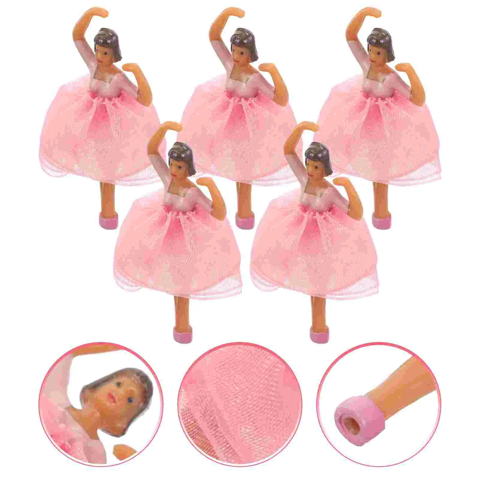 5pcs Music Box Ballet Decor Ballet Dancer Decoration Figurine Ornament