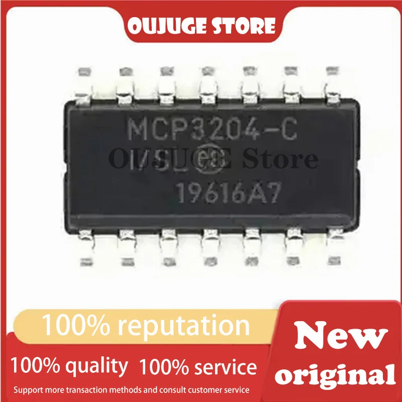 

1pcs/lot New original MCP3204-CI/SL MCP3204-CI 12Bit 2.7V~5.5V 100kHz SPI SOIC-14 Analog To Digital Converters (ADCs) ROHS