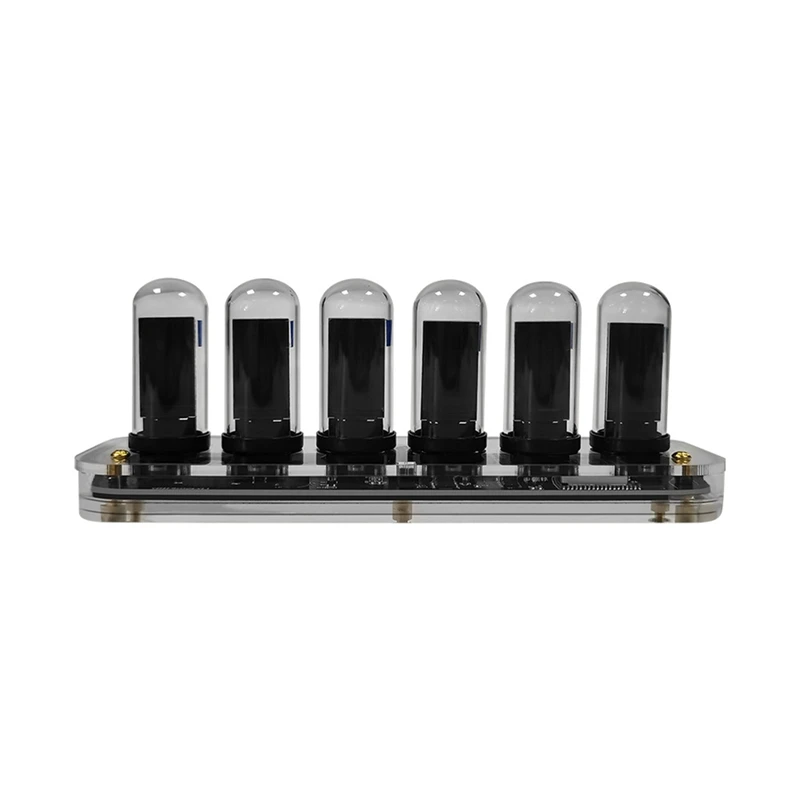 

Часы Nixie, современные настольные часы, современные настольные часы с прозрачной основой, ЖК-экран IPS, украшение для рабочего стола