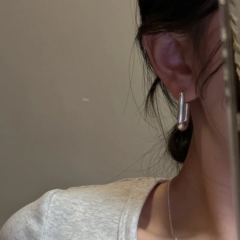 BF CLUB 925 Sterling Silver Earrings For Women Trendy Simple Retro Rectangle Earring Jewelry Prevent Allergy Party Accessories - Image 4