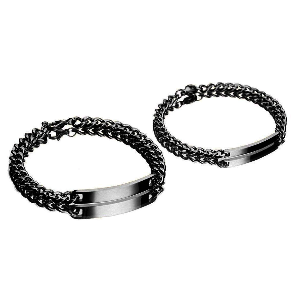 Couples Engraved Bracelets Relationship Bracelet, Customizable