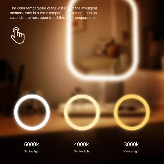 Modern LED Vanity Makeup Mirror with 3 Light Modes 6