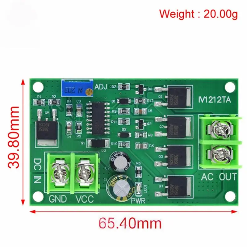 [NEW A09R】 DC 12V에서 AC 12V로 5Pcs 100W DC-AC 새로운 인버터 50Hz 구형파 신호 발생기 모듈 전력 변환 보드