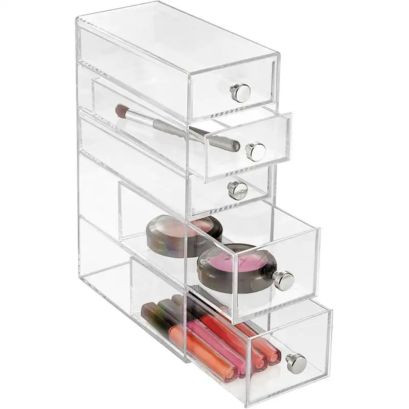 

Cosmetic Organizer for Vanity Cabinet to Hold Makeup, Beauty Products, 5 Drawers, Clear Lipstick organizer Box organizer House o