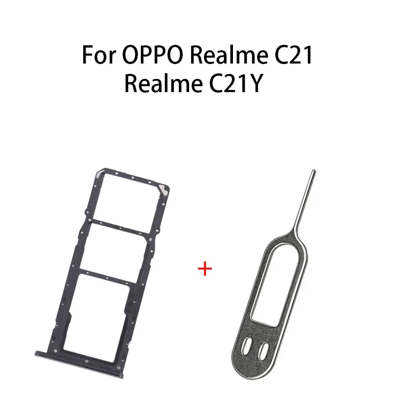 OPPO Realme C21 / Realme C21Y RMX3201,RMX3261 용 SIM 카드 트레이 + SD 카드 트레이 소켓 리더 홀더 슬롯