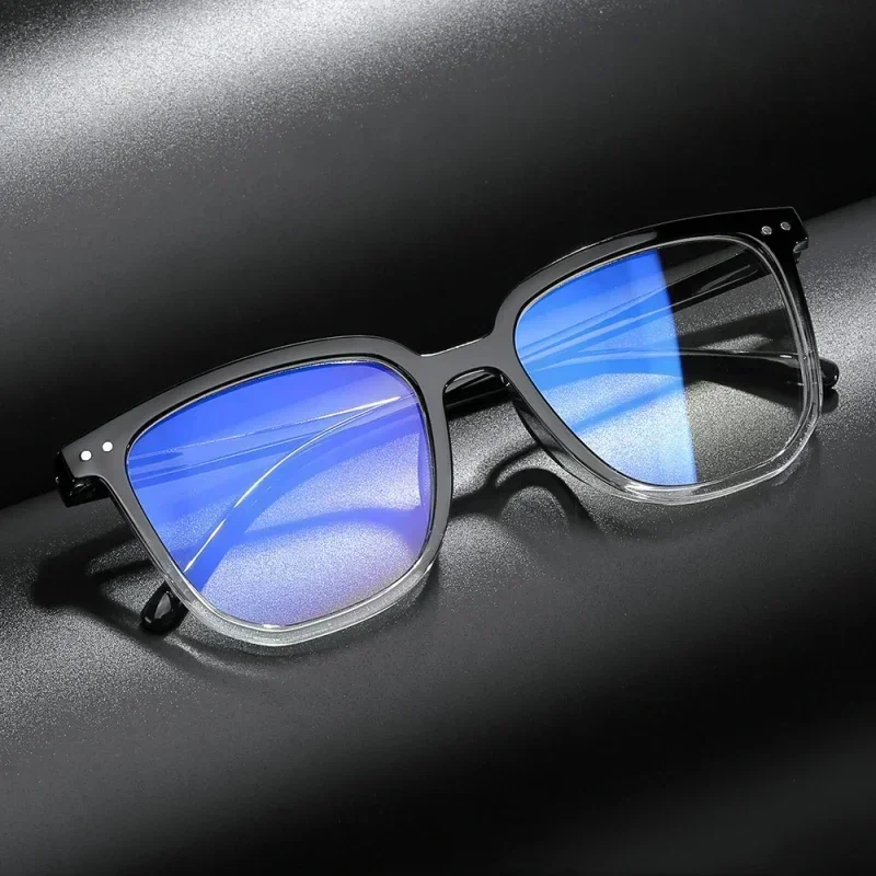 Anti Blue Light Presbyopia Eyeglasses Vintage Trend Oversized Square Hyperopia Eyewear Finished Prescription Reading Glasses 5