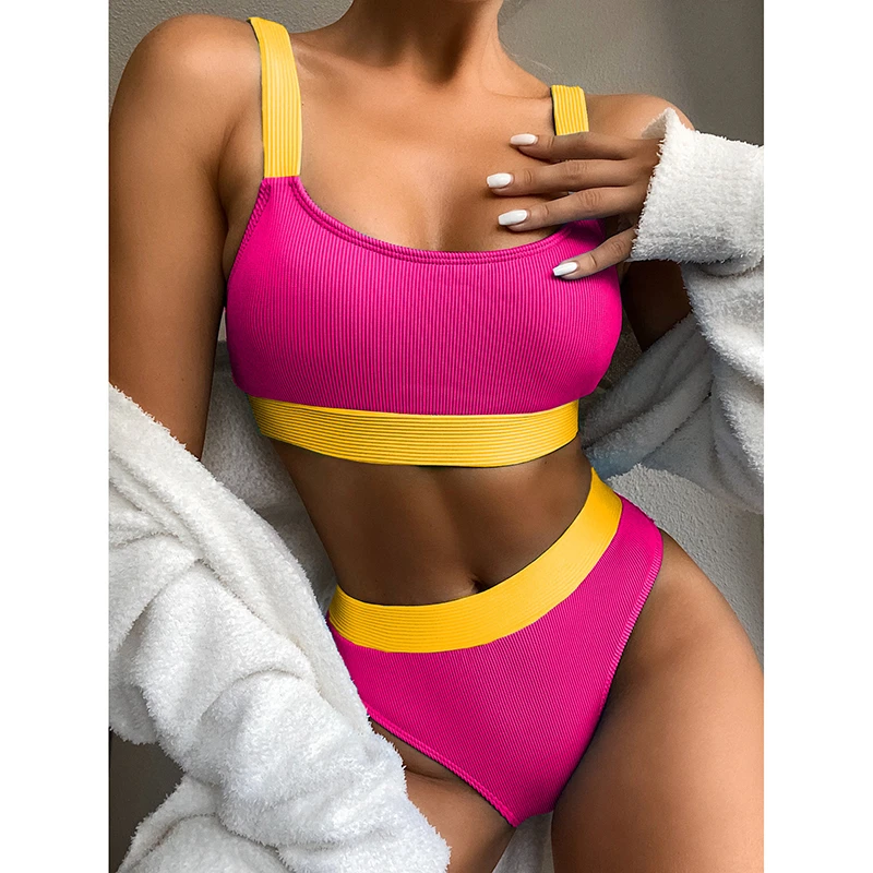 gold bikini set MOVOKAKA Bikini Set Solid Sexy Brazilian Biquini Low Waist Two Pieces Bikini Set Swimsuit Women Beachwear Swimwear Bathing Suit bikini set sale