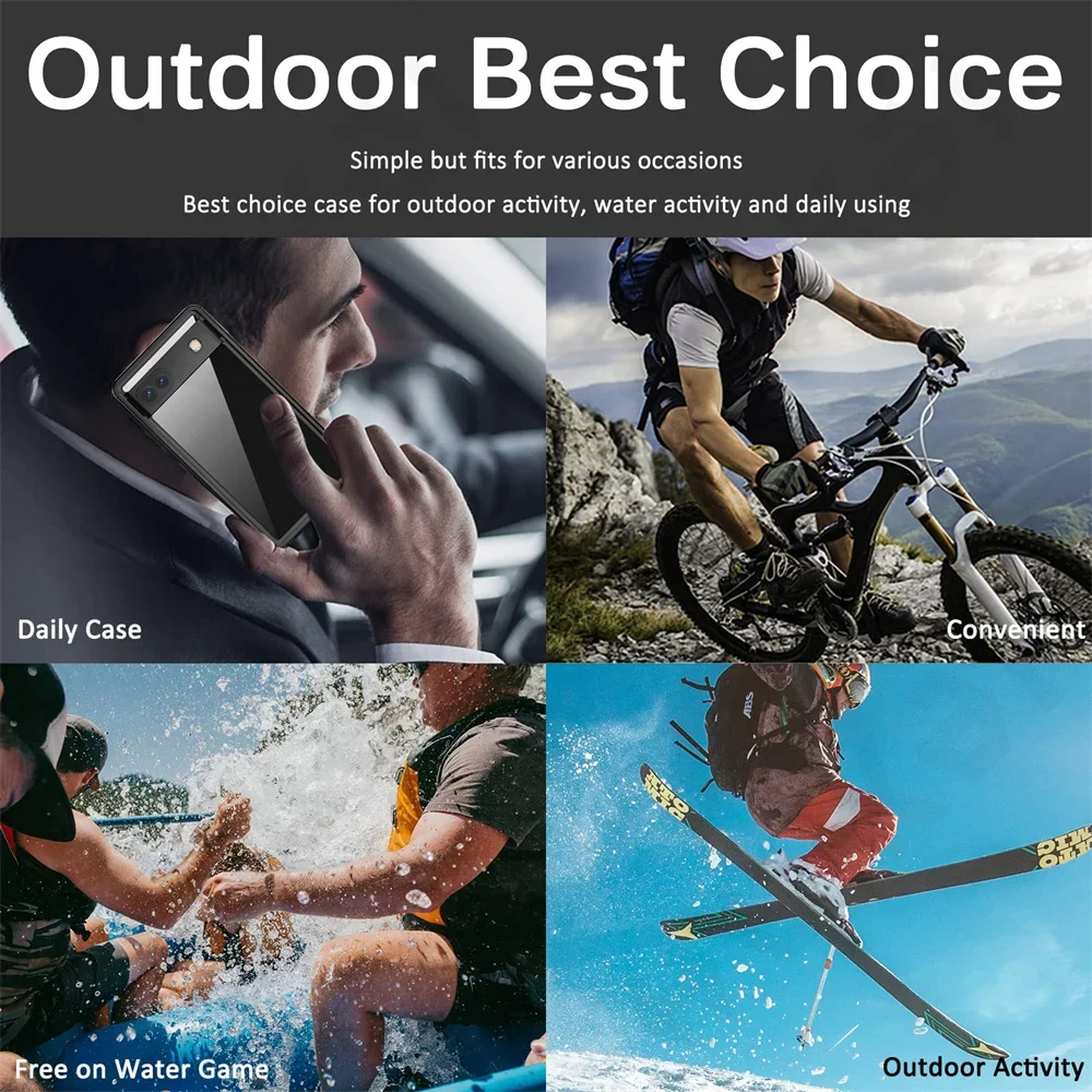 IP68 Shellbox Waterproof Case For Google Pixel 8 7A 7 Pro Metal Aluminum Swimming Phone Luxury Cover Funda Shell Coque