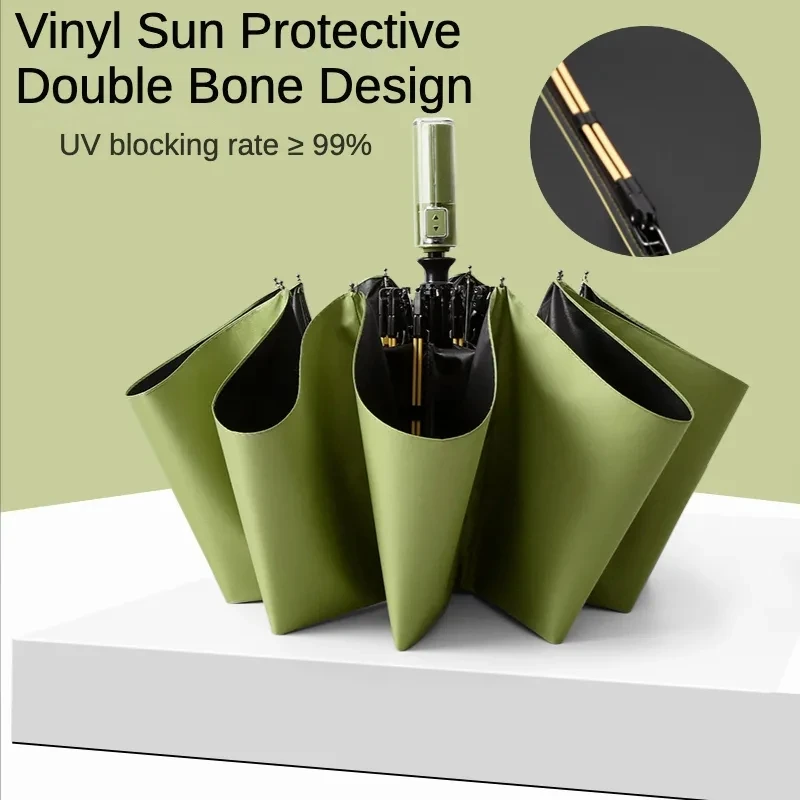 

Full Automatic Folding Umbrella Plus Size Double Bone Windproof Sunshade Sunny and Rainy Umbrella for Men and Women Guarda Chuva