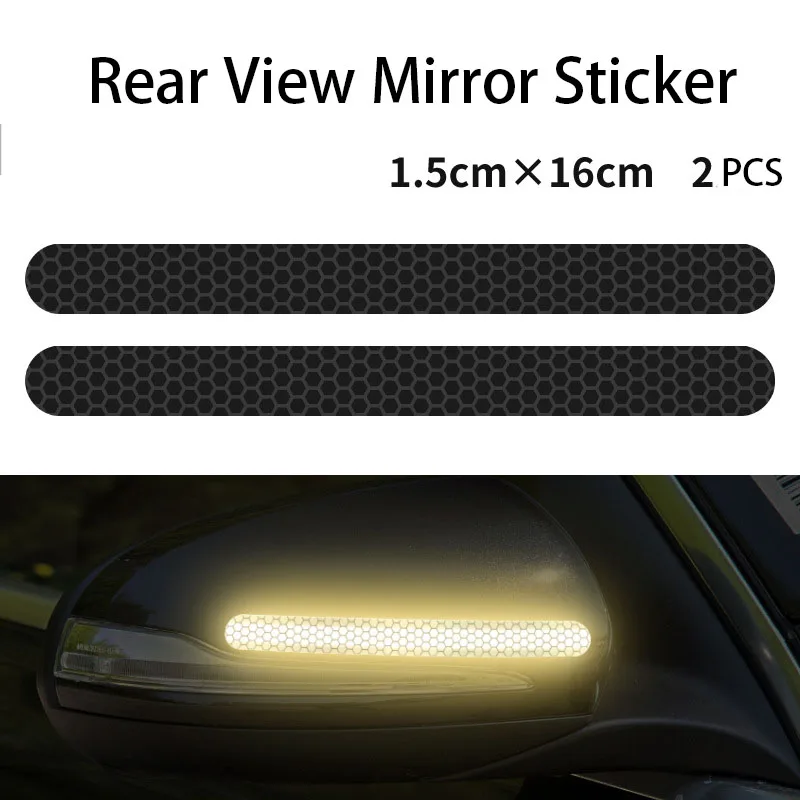 Black Reflective Strips Sticker Adhesive Safety Mark Warning Tape Bike Automobile Motorcycle Car Styling Anti Scratch Stickers reflective car sticker car reflector sticker reflective stickers reflective tape reflective sticker reflective strip reflective strips