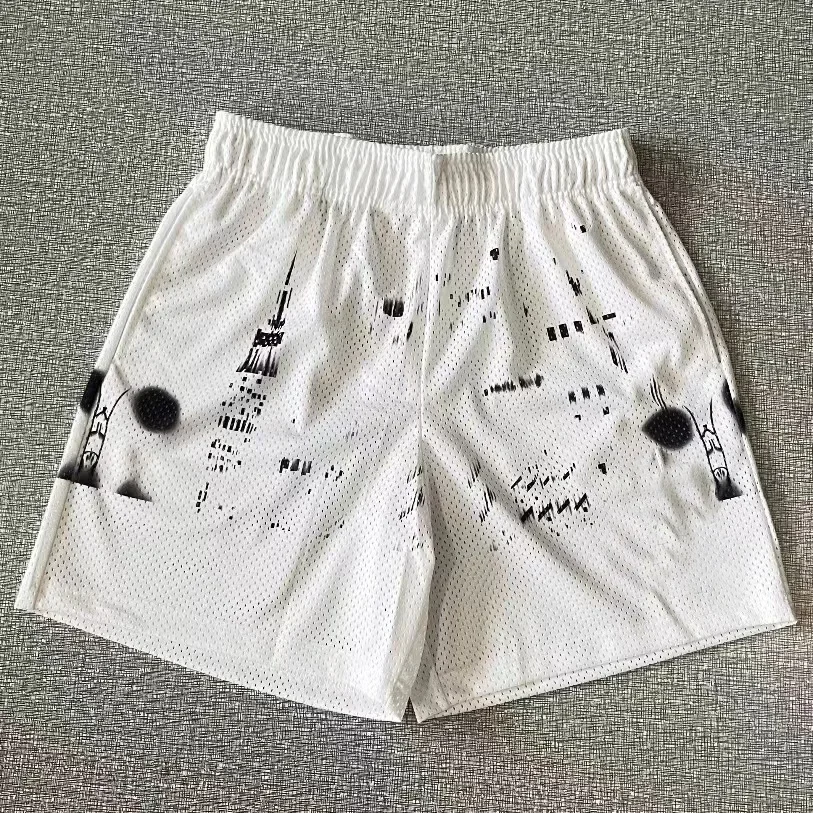 American Style Fitness Shorts Breathable over Knee Mesh Basketball Muscle Sports Quarters Cross Border Shorts