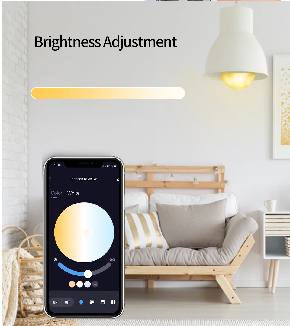 Tuya Smart LED Birne E27 APP Steuerung Dimmbare Licht Bluetooth RGB Lampe 220V Schlafzimmer Dekoration Party Beleuchtung Smart Leben – Detail 4