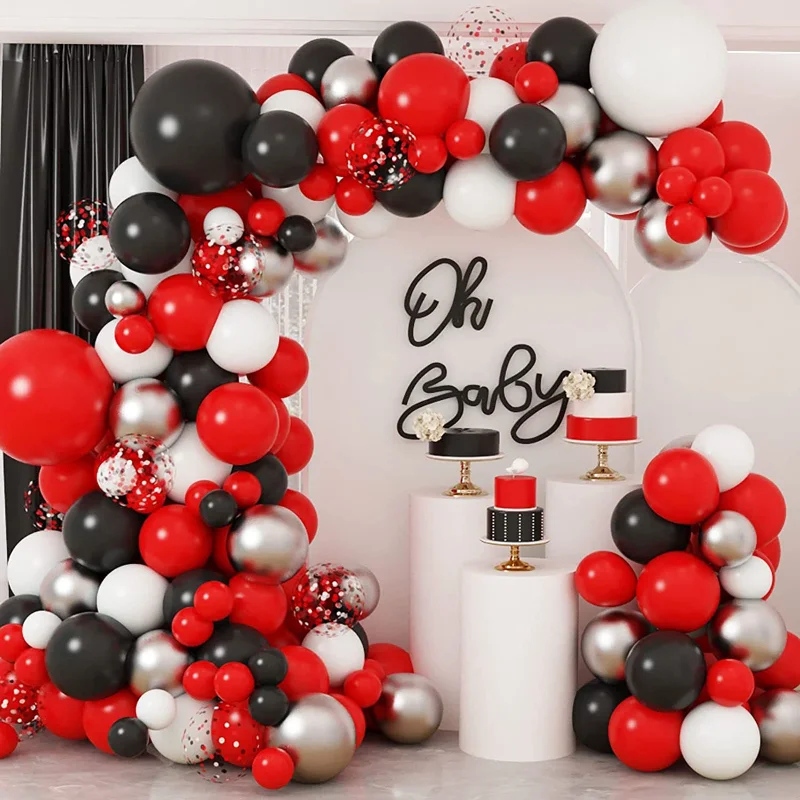Red & Black Balloon Garland Kit - Party Decoration Bundle For Birthdays, Events & Celebrations - View #6