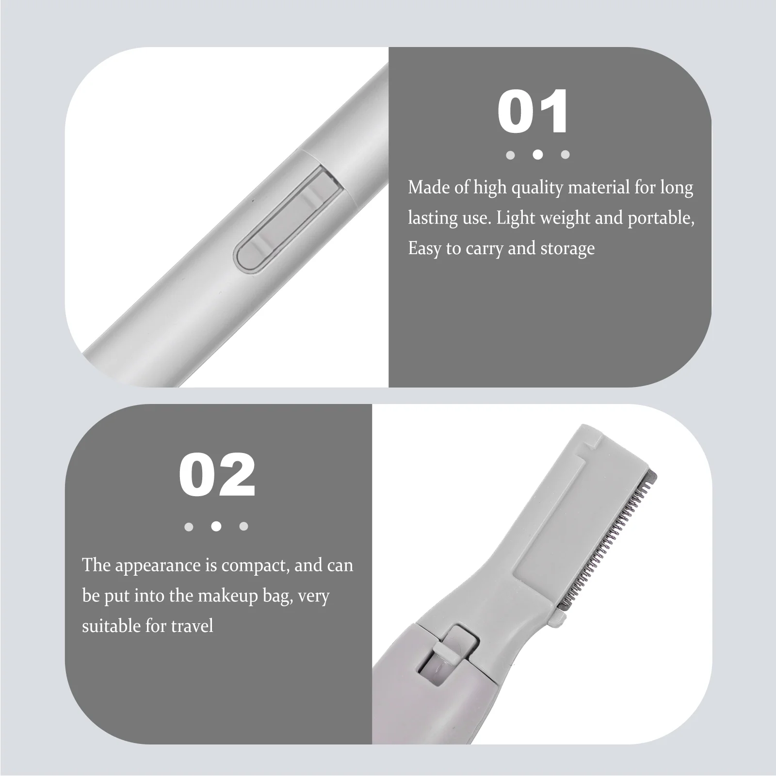Razor Electric Eyebrow Trimmer Men and Women Beard Permanent Abs Nose Hair Remover 3