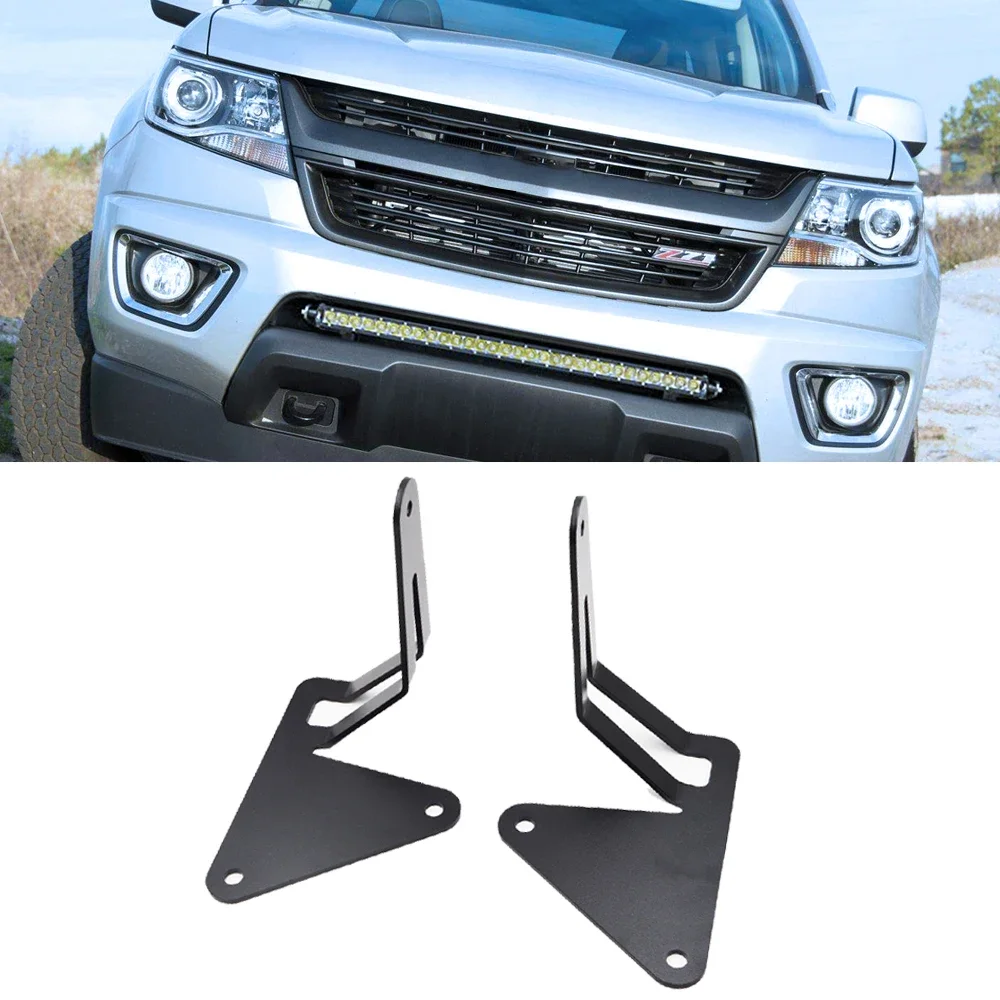 

Lower Bumper Grille Hidden Insert LED Light Bar Mounting Brackets For GMC Canyon Chevrolet Colorado 4WD/2WD 2015-2022