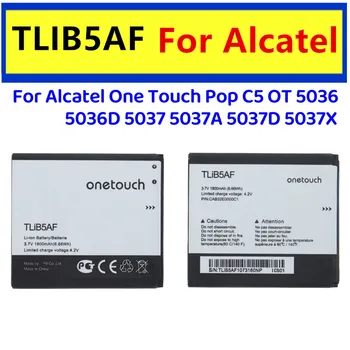 Original TLiB5AF 1800mAh Battery For Alcatel One Touch Pop C5 OT 5036 5036D 5037 5037A 5037D 5037X Mobile Phone Bateria