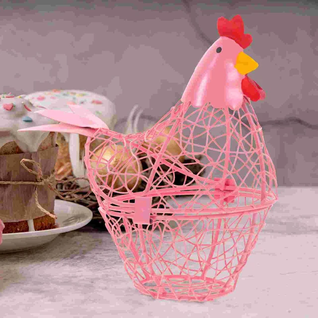 Kitchen Storage Basket Organizer Rack Kitchen Decor Art Eggs Storage Basket Chicken  Egg Holder Fruit Basket Innovative Hen Shape - AliExpress