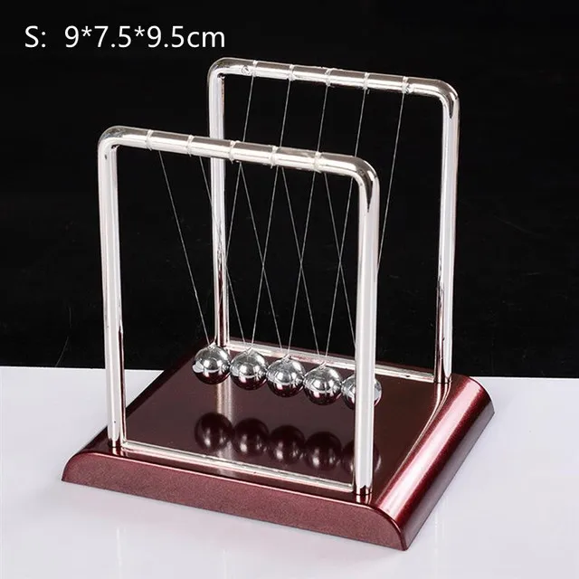 Newtons Cradle Balance Steel Ball Perpetual Motion Collision Ball Physics Science School Teaching Supplies Desk Home Furnishings mini cat figurines Figurines & Miniatures