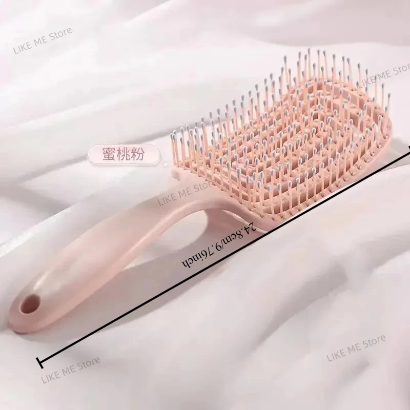 1PC Elastic Massage Comb Hollow Out Hair Brush Scalp Massage Combs Hair Styling Detangler Fast Blow Drying Detangling Tool