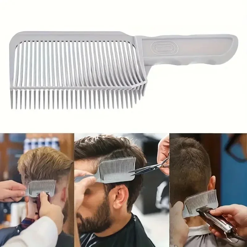 Professional Barber Fading Comb-Heat Resistant Clipper Blending Tool for Men's Flat Top Fades, Salon Grade Styling&Cutting Brush