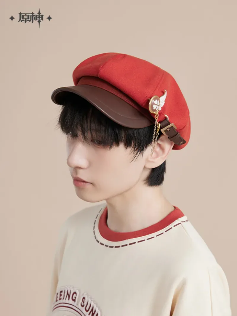 [Genuine]Anime Game Genshin Impact miHoYo Original Theme Series Klee Beret Octagonal Hat Role Playing Accessories in Stock