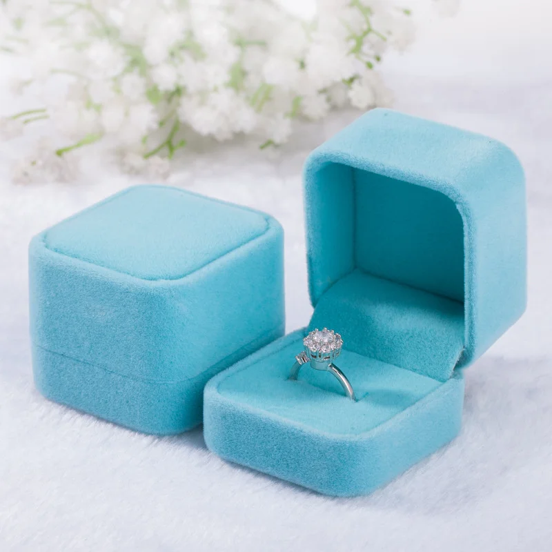 Velvet Ring Holder Boxes Earring Pendant Jewelry Case for Jewellry