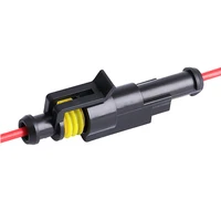 1Pin Waterproof AMP Auto Connector 18AWG Male Female with Wire Quick Disconnect for Truck DJ7011-1.5-11/21 OEM 282079-2/282103-1 3
