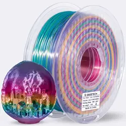 Geeetech Premium PLA Filament - 1kg Spool, 1.75mm, High Precision, Free Shipping (Silk Rainbow)