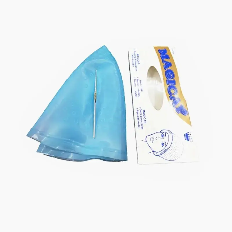 즉시 출고 가능한 컬러링 캡 후크 니들 핑크 전문 염색 도구 하이라이트 프로스팅 모자 이발사 헤어 핫 세일