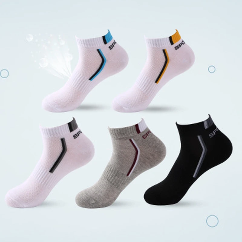 Calcetines deportivos de algodón de alta calidad para tobilleras transpirables de corte de malla, para verano, 1 par|Calcetines de - AliExpress