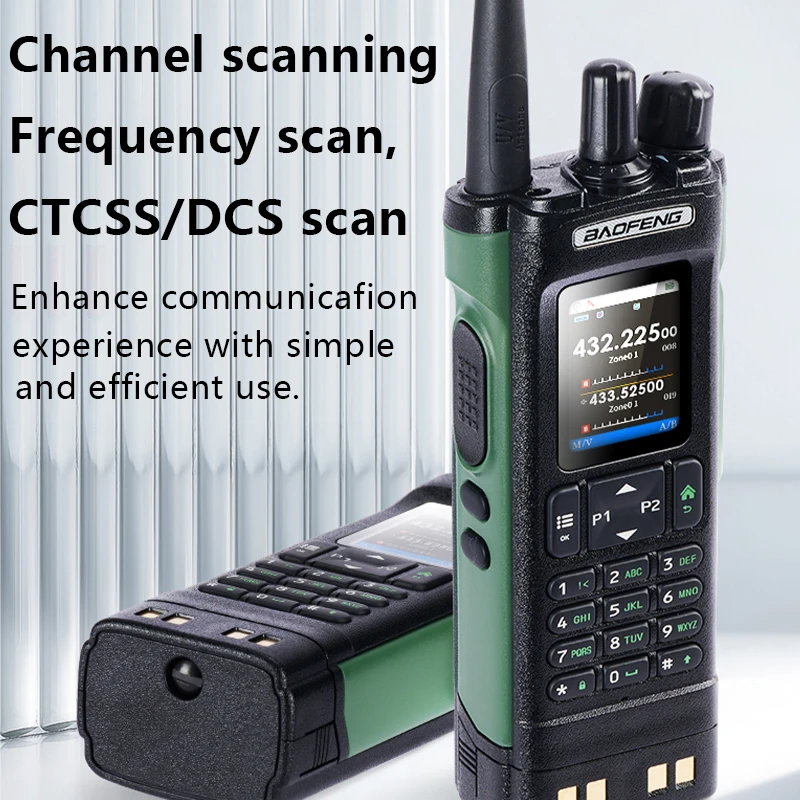 BAOFENG DM32 Walkie Talkie DMR GPS 10W DM-32UV Multi Band TDMR Dual Time Slot Wireless Copy Frequency Type-C AM/FM Two Way Radio 5