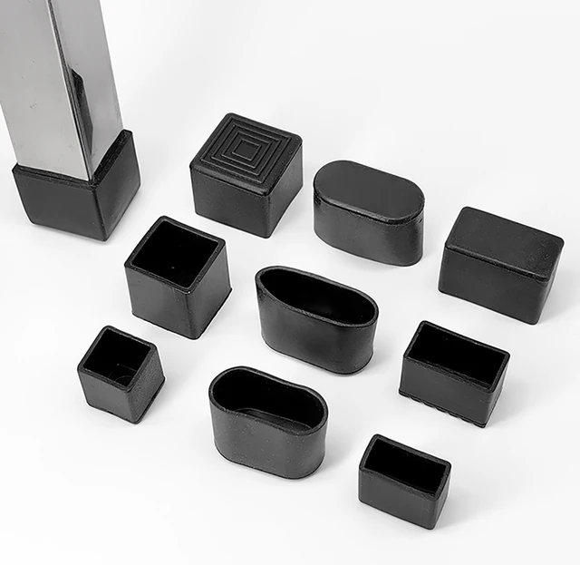 4 Tappi Protettivi Per Gambe Mobili 60x60 Mm - PVC Nero, Per Sedie, Tavoli, Divani - Foto 2